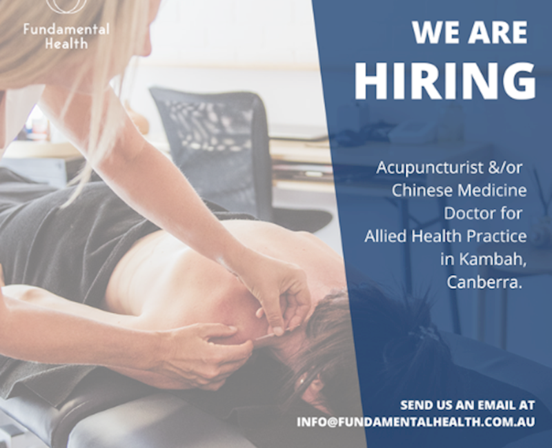 Fundamental Health is looking for another Acupuncturist and/or Chinese Medicine Doctor